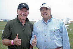 Harrison Ford and AOPA President Craig Fuller