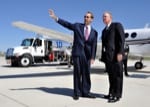 Hangar 10 Owner Jim Stowers with Missouri Governor 2 Missouri Governor Jay Nixon, right, is briefed on Hangar-10’s Phase II construction plans by owner James Stowers III.