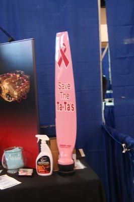 A HUMOROUS APPROACH TO SERIOUS SUBJECT: American Propeller, part of Ameritech Industries, drew a lot of chuckles with its propeller paint scheme to raise awareness for breast care awareness. For more information: AmericanPropeller.com.