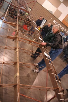 A CLOSER LOOK: The Western Antique Aeroplane and Automobile Museum from Hood River brought several artifacts for display, including a skinless Waco glider. The workmanship of the wooden wings demanded closer inspection. For more information: WAAAMuseum.org.