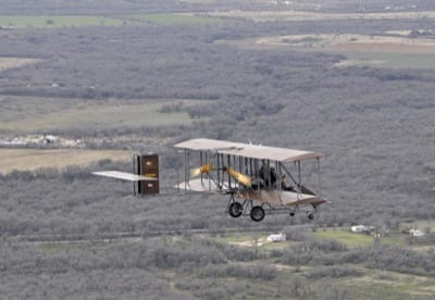 100301WBF-380 Pilots Rich Stepler and Don Stroud in the Wright "B" Flyer No. 001