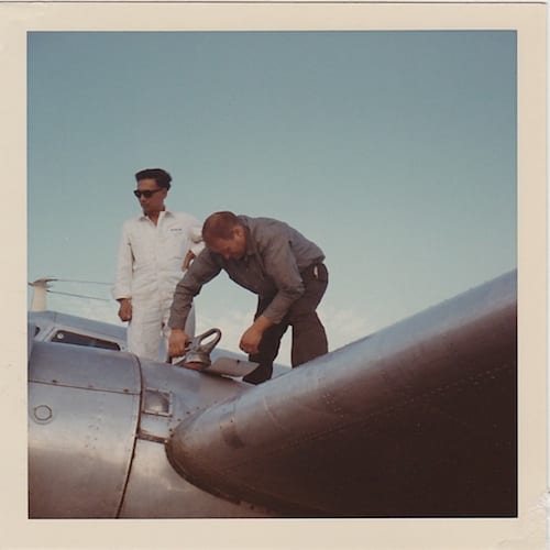Lee refueling his wonderful Lockheed at Singapore in 1967.
